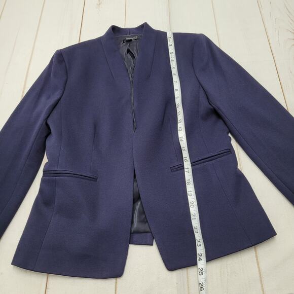 J. Crew going out blazer stretch twill navy blue open front - Picture 3 of 9